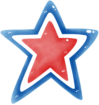 Star art object for independence day png
