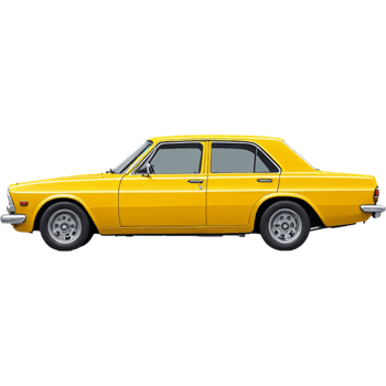 Yellow Flat Car Icon Side View png