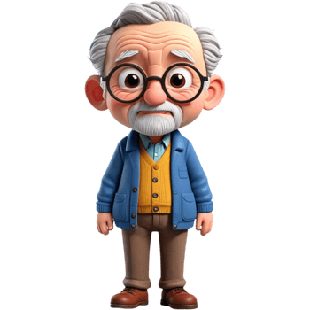 Old Man Cartoon Character png