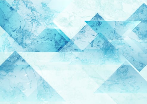 Blue and white grunge triangles abstract background vector