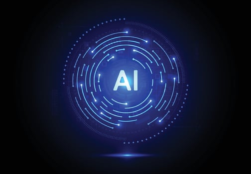 Artificial intelligence chipset on circuit board in futuristic concept technology artwork for web, banner, card, cover vector