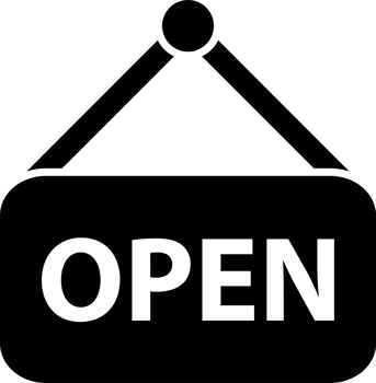 Open label hanging door sign icon for graphic design, logo, website, social media, mobile app, UI illustration png