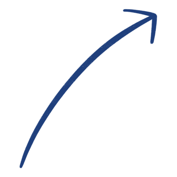 Blue Arrow Line Upward Curved Arrow Sketch Arrow Line Element png