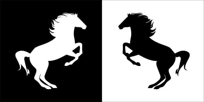 Illustration graphics of horse icon vector
