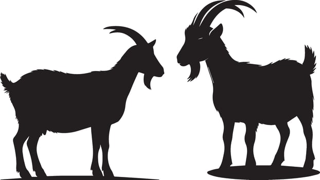 Goat silhouette icon symbol logo black design illustration. Goat logo images illustration design. vector