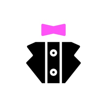 Wedding love icon solid black pink vector