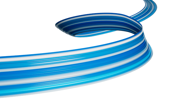 Abstract 3d twisted blue flow shape. Acrylic paint stroke. Modern design 3d illustration png