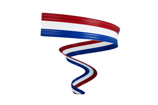 3d Flag Of Netherlands, 3d Shiny Waving Flag Ribbon, 3d illustration png