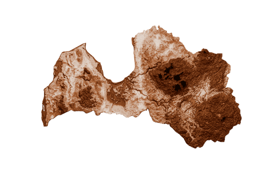 Map of Latvia in old style, brown graphics in a retro style Vintage Style. High detailed 3d illustration png