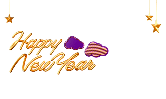 Happy New Year 2022 greeting card 3d illustration png