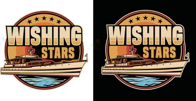 Ship Cruise Vintage design ver2 illustration vector
