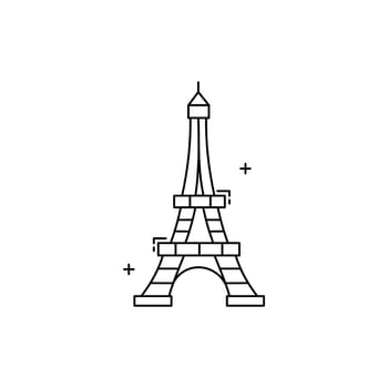 Iconic Eiffel Tower Illustration Icon Design vector