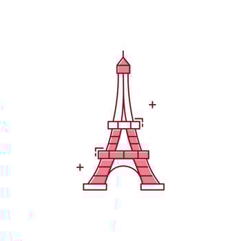 Iconic Eiffel Tower Illustration Icon Design vector