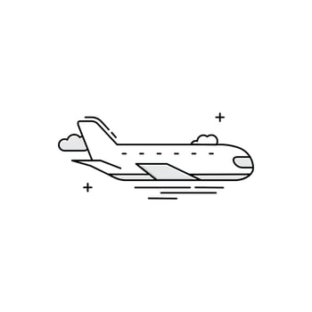 Aeroplane, Air Travel, Commercial Flight, Aviation Icons, Airplane Journey, Flight Icons, Airline Travel, Passenger Plane, Flight Route, Aircraft Illustration Icon Design vector