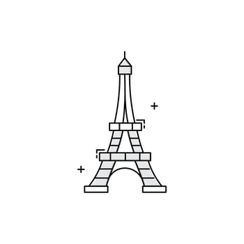 Iconic Eiffel Tower Illustration Icon Design vector