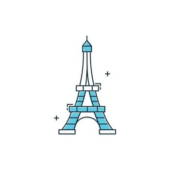 Iconic Eiffel Tower Illustration Icon Design vector