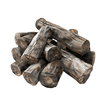 Stack of Wooden Stumps on Transparent Background png