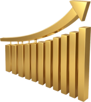 Gold bar chart png