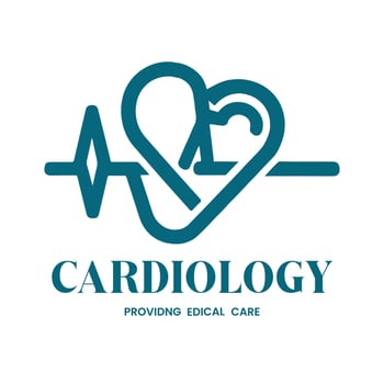 Cardiology medicine icon of heart with pulse vector