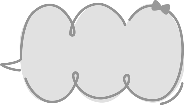 Hand draw doodle minimal speech bubble balloon, icon sticker memo keyword planner text box banner png