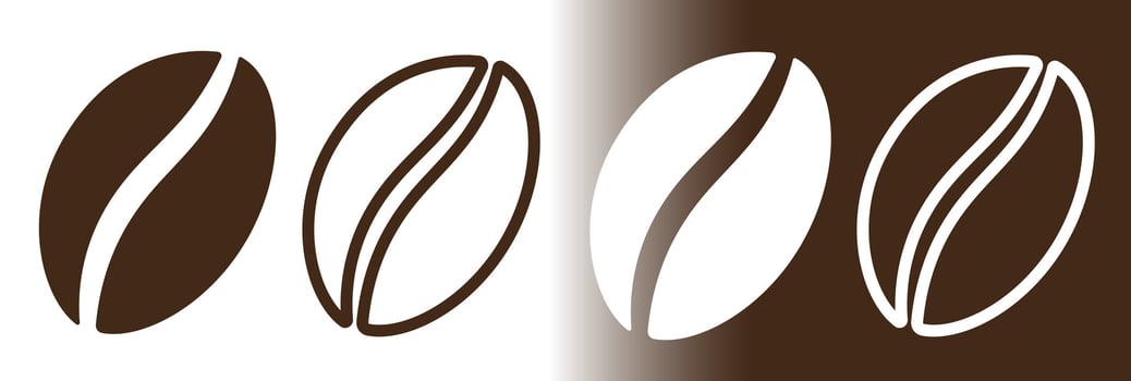 Coffee beans icons. Coffee beans icon. vector