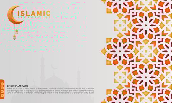 The background of classical Islamic decorations for the celebration of Islamic holidays vector