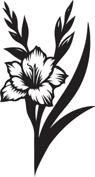gladiolus flower color vector