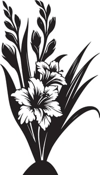 gladiolus flower color vector