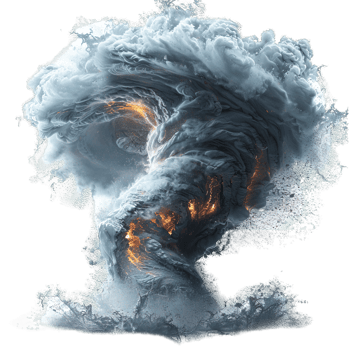 tornado isolated on transparent background ,wind storm , png