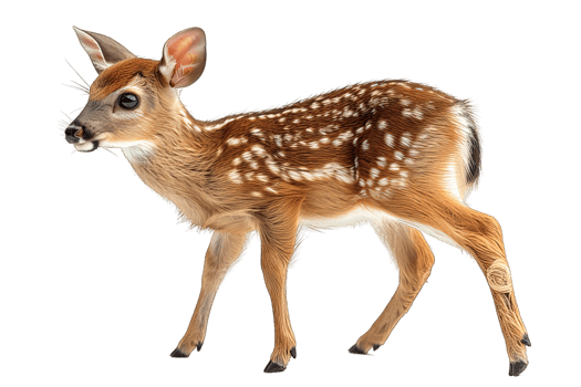 side view of mouse deer isolated on transparent background , png