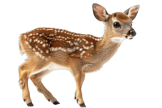 side view of mouse deer isolated on transparent background , png