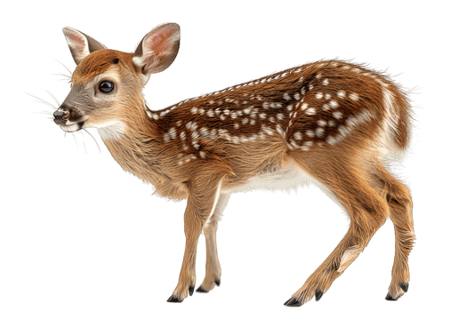 side view of mouse deer isolated on transparent background , png