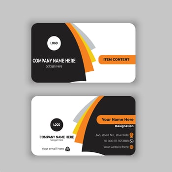 Unique Business Card Design vector