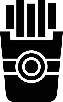 French Fries Glyph Icon Design vector