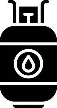Gas Cylinder Glyph Icon Design vector