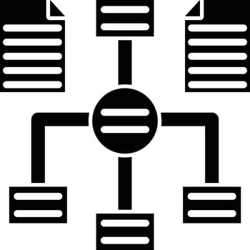 Algorithm Glyph Icon Design vector
