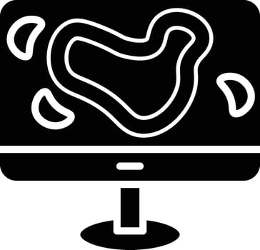 Heatmap Glyph Icon Design vector