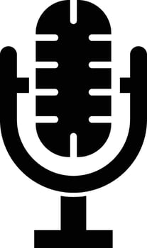Microphone Glyph Icon Design vector