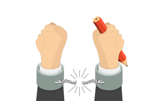 3D Isometric Flat Conceptual Illustration of Media Freedom png