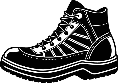Hiking Boot silhouette illustration vector