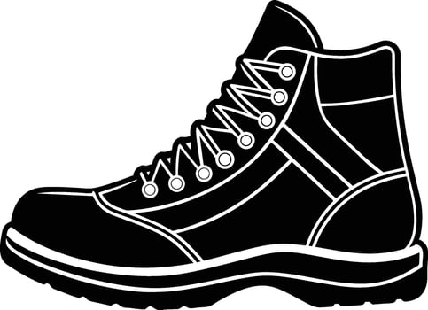 Hiking Boot silhouette illustration vector
