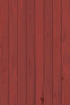Cut timber panels red color distressed weathered graphic illustrated vertical background. Wooden texture pattern. vector