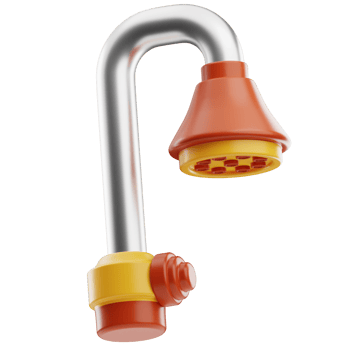 Shower travel holiday illustration 3d png