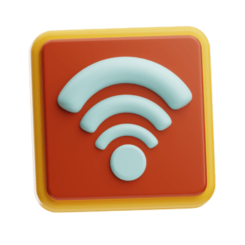 Wifi travel holiday illustration 3d png