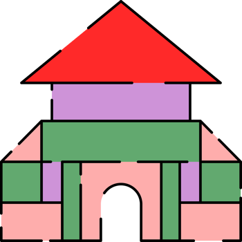 Cute Wooden House Toys for Kids Isolated Transparent Background png