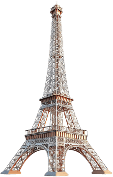 Eiffel Tower in Paris France Close-Up. png
