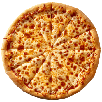 A delicious Cheese Pizza isolated on a transparent background png