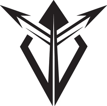 illustration of an arrow icon black and white vector
