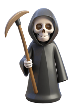 Cute Grim Reaper 3d Graphic png