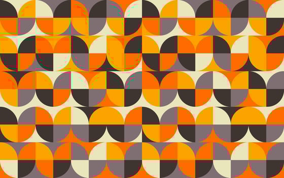 Retro geometric pattern background, abstract vector